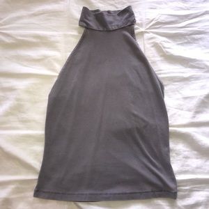 purple tank with collar